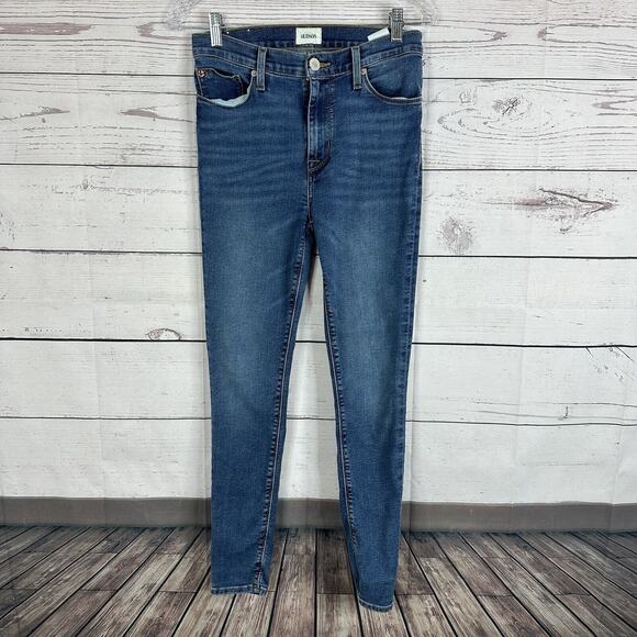 Hudson Jeans Womens 27 Blue Blair Super Skinny Stretch Mid Rise Casual Preppy - Picture 1 of 15
